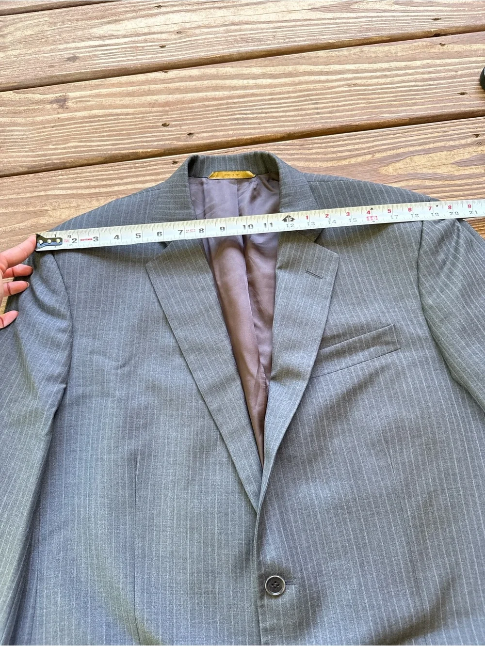 Brooks Brothers 1818 Madison  Charcoal Pinstripe Wool Blazer Sport Coat Made USA